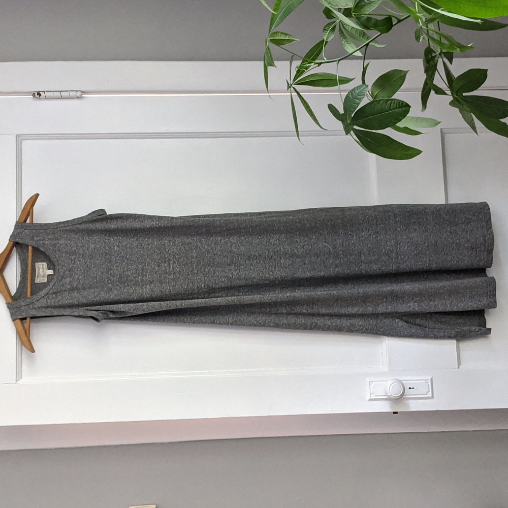 Heathered grey Current/Elliott muscle tank maxi dress